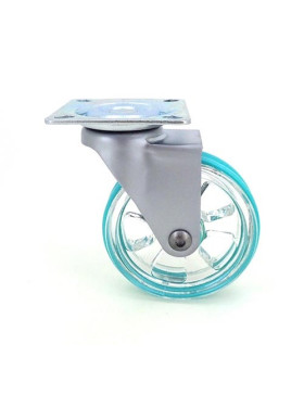Ruota DESIGN TRASPARENTE VERDE DIAMETRO 75 MM CARICO 50 KG - CRYSTAL V75P