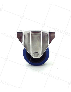 Ruota INOX IN GOMMA ELASTICA FISSA DIAMETRO 80 MM CARICO 130 KG