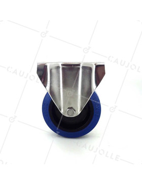 Ruota INOX IN GOMMA ELASTICA FISSA DIAMETRO 100 MM CARICO 150 KG