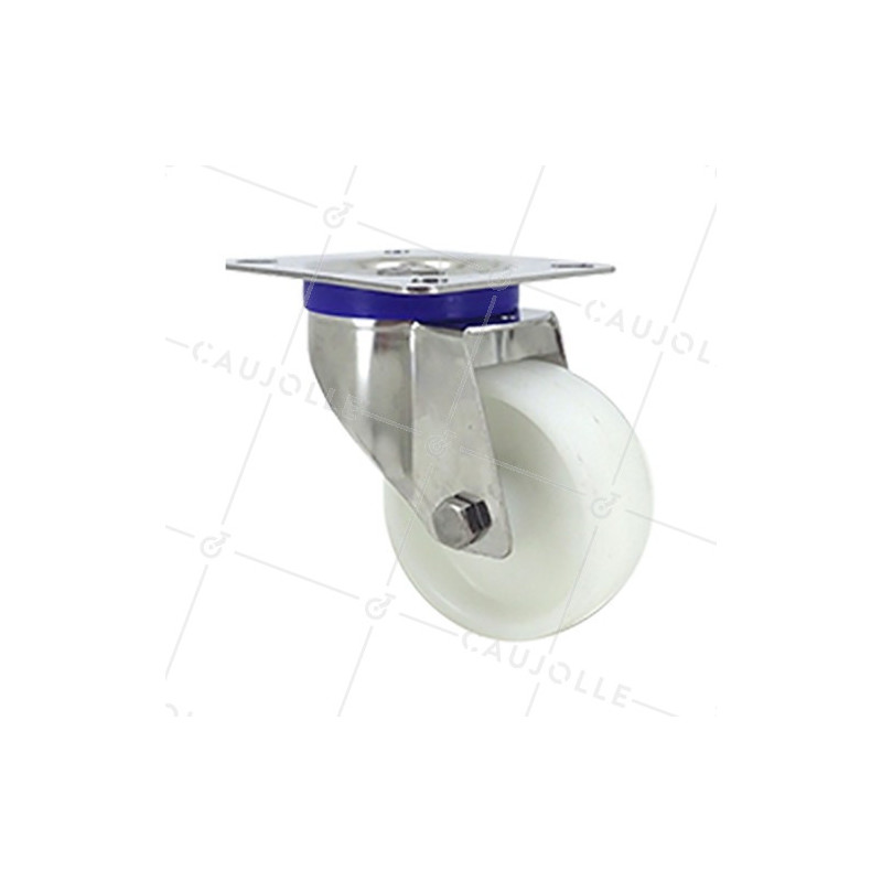 Ruota INOX IN NYLON PIVOTANTE DIAMETRO 80 MM CARICO 150 KG
