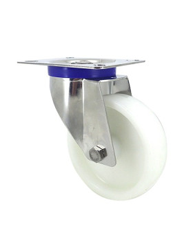 Ruota INOX IN NYLON PIVOTANTE DIAMETRO 100 MM CARICO 150 KG