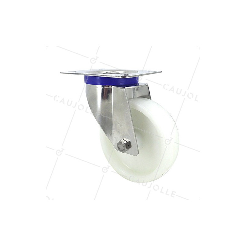 Ruota INOX IN NYLON PIVOTANTE DIAMETRO 100 MM CARICO 150 KG