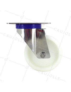 Ruota INOX IN NYLON PIVOTANTE DIAMETRO 100 MM CARICO 150 KG