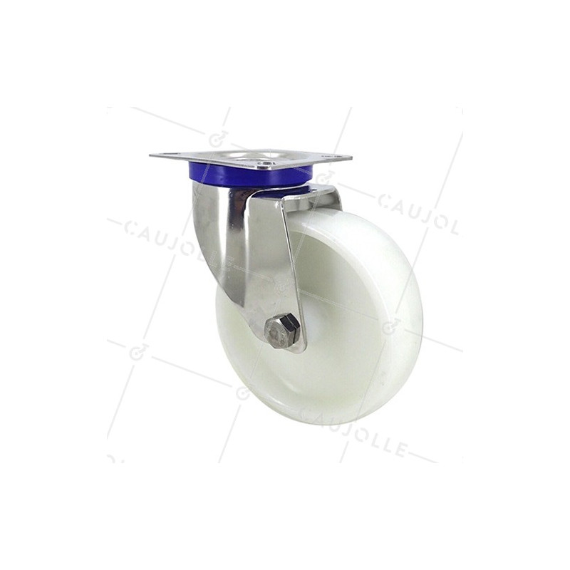 Ruota INOX IN NYLON PIVOTANTE DIAMETRO 125 MM CARICO 150 KG