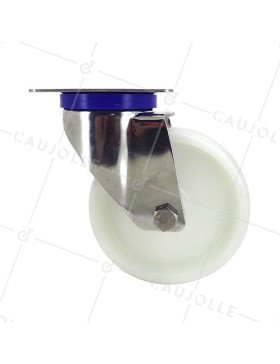 Ruota INOX IN NYLON PIVOTANTE DIAMETRO 125 MM CARICO 150 KG