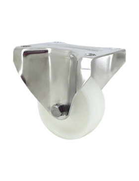 Ruota INOX IN NYLON FISSO DIAMETRO 80 MM CARICO 150 KG