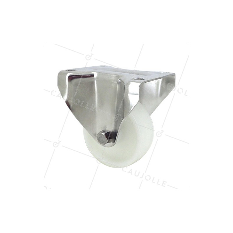 Ruota INOX IN NYLON FISSO DIAMETRO 80 MM CARICO 150 KG