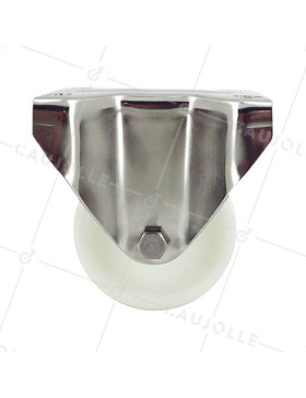 Ruota INOX IN NYLON FISSO DIAMETRO 80 MM CARICO 150 KG