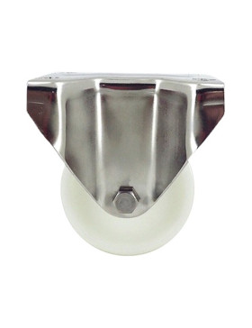 Ruota INOX IN NYLON FISSO DIAMETRO 80 MM CARICO 150 KG