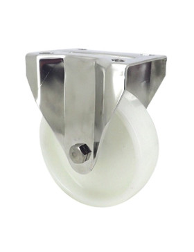 Ruota INOX IN NYLON FISSO DIAMETRO 100 MM CARICO 150 KG