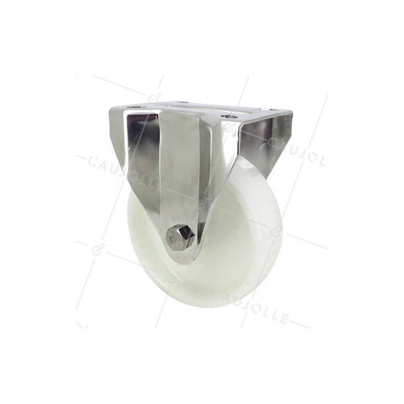 Ruota INOX IN NYLON FISSO DIAMETRO 100 MM CARICO 150 KG