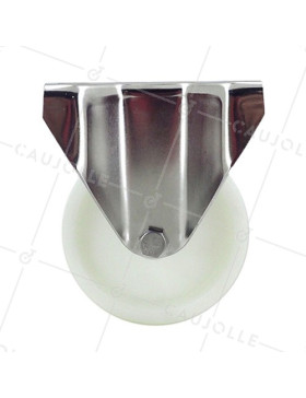 Ruota INOX IN NYLON FISSO DIAMETRO 100 MM CARICO 150 KG