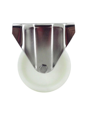 Ruota INOX IN NYLON FISSO DIAMETRO 100 MM CARICO 150 KG
