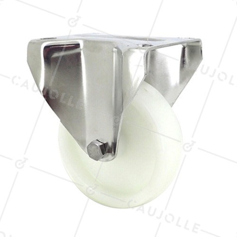 Ruota INOX IN NYLON FISSO DIAMETRO 125 MM CARICO 150 KG • Caujolle