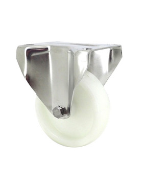 Ruota INOX IN NYLON FISSO DIAMETRO 125 MM CARICO 150 KG