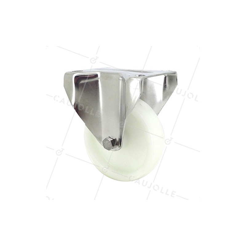 Ruota INOX IN NYLON FISSO DIAMETRO 125 MM CARICO 150 KG