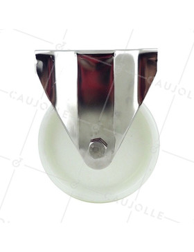 Ruota INOX IN NYLON FISSO DIAMETRO 125 MM CARICO 150 KG