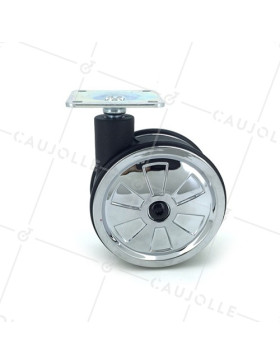 Ruota PLASTICA CROMATA DIAMETRO 75 MM CARICO 50 KG - CROM 75P