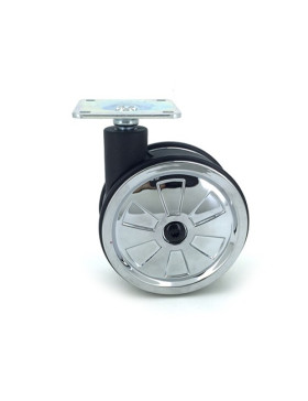 Ruota PLASTICA CROMATA DIAMETRO 75 MM CARICO 50 KG - CROM 75P