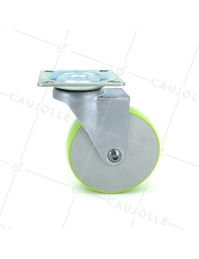 Ruota DESIGN IN ALLUMINIO RIM IN ALLUMINIO Fasciatura VERDE DIAMETRO 75 MM CARICO 50 KG - CANDYSTYL75P