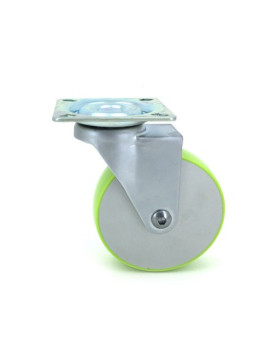 Ruota DESIGN IN ALLUMINIO RIM IN ALLUMINIO Fasciatura VERDE DIAMETRO 75 MM CARICO 50 KG - CANDYSTYL75P