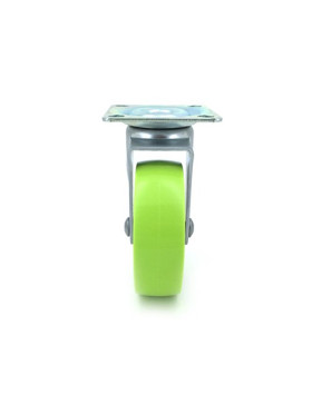 Ruota DESIGN IN ALLUMINIO RIM IN ALLUMINIO Fasciatura VERDE DIAMETRO 75 MM CARICO 50 KG - CANDYSTYL75P