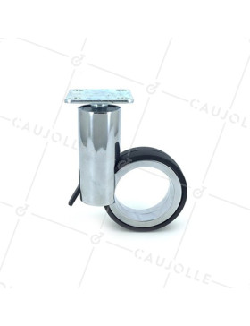 Ruota FUTURISTICA CROMATA A Piastra DIAMETRO 65 MM CARICO 30 KG - GRAVITY65PC