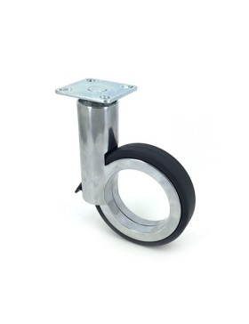 Ruota FUTURISTICA CROMATA A PLATINO DIAMETRO 90 MM CARICO 35KG - GRAVITY90PC