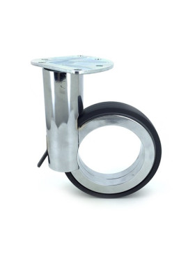 Ruota FUTURISTA CROMATA A Piastra DIAMETRO 110 MM CARICO 45KG - GRAVITY110PC