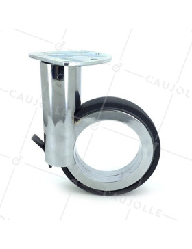 Ruota FUTURISTA CROMATA A Piastra DIAMETRO 110 MM CARICO 45KG - GRAVITY110PC