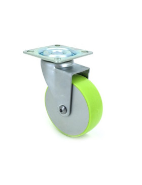 Ruota DESIGN IN ALLUMINIO RIM IN ALLUMINIO Fasciatura VERDE DIAMETRO 75 MM CARICO 50 KG - CANDYSTYL75P
