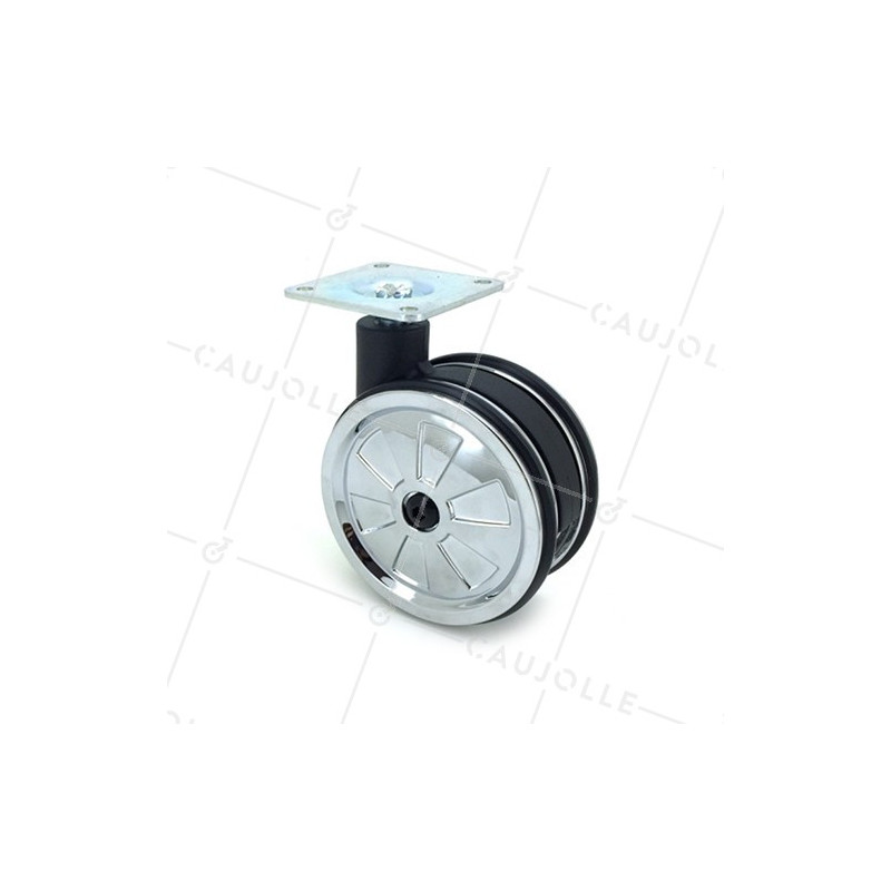 Ruota PLASTICA CROMATA DIAMETRO 75 MM CARICO 50 KG - CROM 75P