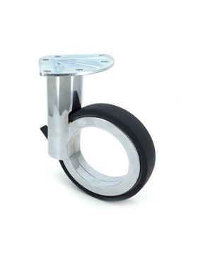 Ruota FUTURISTA CROMATA A Piastra DIAMETRO 110 MM CARICO 45KG - GRAVITY110PC