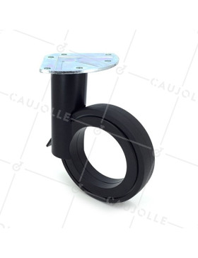 Ruota FUTURISTICA NERA A Piastra DIAMETRO 110 MM CARICO 45 KG - GRAVITY110PN • Caujolle