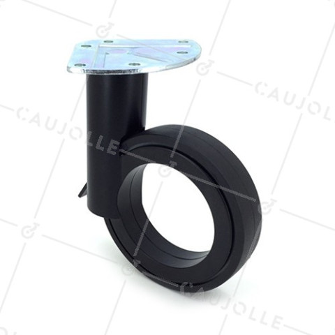 Ruota FUTURISTICA NERA A Piastra DIAMETRO 110 MM CARICO 45 KG - GRAVITY110PN • Caujolle