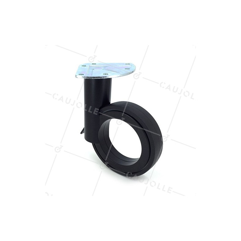 Ruota FUTURISTICA NERA A Piastra DIAMETRO 110 MM CARICO 45 KG - GRAVITY110PN