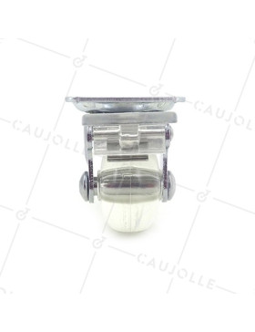 Ruota DESIGN A FRENTE TRASPARENTE SOFFICE A FRENTE DIAMETRO 35 MM CARICO 35 KG - CRYSTAL35PAF