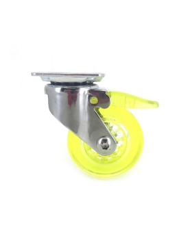 Ruota DESIGN A FRENTE TRASPARENTE GIALLO DIAMETRO 50 MM CARICO 35 KG - CRYSTALJ50 PAF