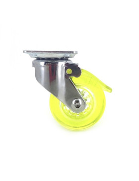 Ruota DESIGN A FRENTE TRASPARENTE GIALLO DIAMETRO 50 MM CARICO 35 KG - CRYSTALJ50 PAF
