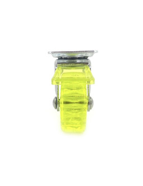 Ruota DESIGN A FRENTE TRASPARENTE GIALLO DIAMETRO 50 MM CARICO 35 KG - CRYSTALJ50 PAF