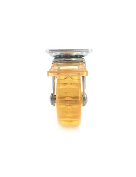 Ruota DESIGN A FRENTE TRASPARENTE ARANCIONE DIAMETRO 50 MM CARICO 35 KG - CRYSTAL OR50 PAF