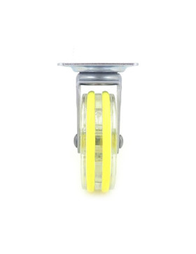 Ruota DESIGN TRASPARENTE GIALLO DIAMETRO 75 MM CARICO 50 KG - CRYSTAL J75P