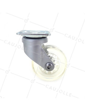 Ruota DESIGN TRASPARENTE DIAMETRO 50 MM CARICO 35 KG - CRYSTALTR50P