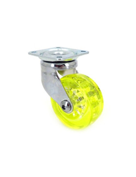 Ruota DESIGN TRASPARENTE GIALLO DIAMETRO 50 MM CARICO 35 KG - CRYSTAL J50 P