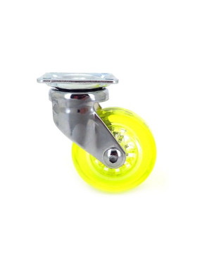 Ruota DESIGN TRASPARENTE GIALLO DIAMETRO 50 MM CARICO 35 KG - CRYSTAL J50 P