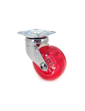 Ruota DESIGN TRASPARENTE ROSSO DIAMETRO 50 MM CARICO 35 KG - CRYSTAL R50 P