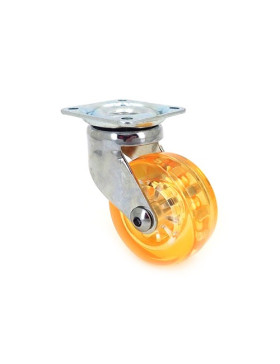 Ruota DESIGN TRASPARENTE ARANCIONE DIAMETRO 50 MM CARICO 35 KG - CRYSTAL OR50 P