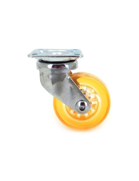 Ruota DESIGN TRASPARENTE ARANCIONE DIAMETRO 50 MM CARICO 35 KG - CRYSTAL OR50 P