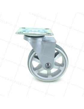 Ruota DESIGN IN ALLUMINIO GRIGIO DIAMETRO 75 MM CARICO 45KG - ALUSTYL75P