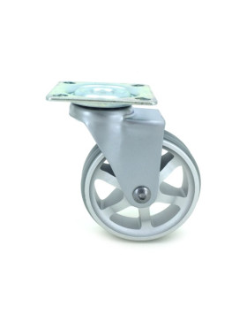Ruota DESIGN IN ALLUMINIO GRIGIO DIAMETRO 75 MM CARICO 45KG - ALUSTYL75P
